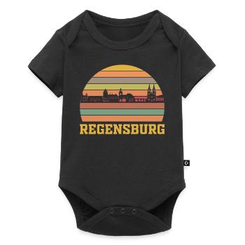 Regensburg - Baby Premium Kurzarmbody - Schwarz - Vorne