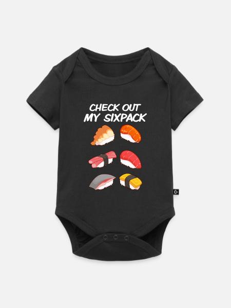 Sixpack Sushi - Baby Premium Kurzarmbody - Schwarz
