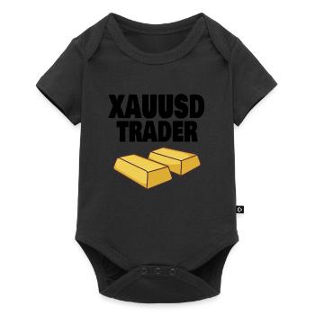 Gold Trader Forex Trader XAUUSD Trader - Baby Premium Kurzarmbody - Schwarz - Vorne