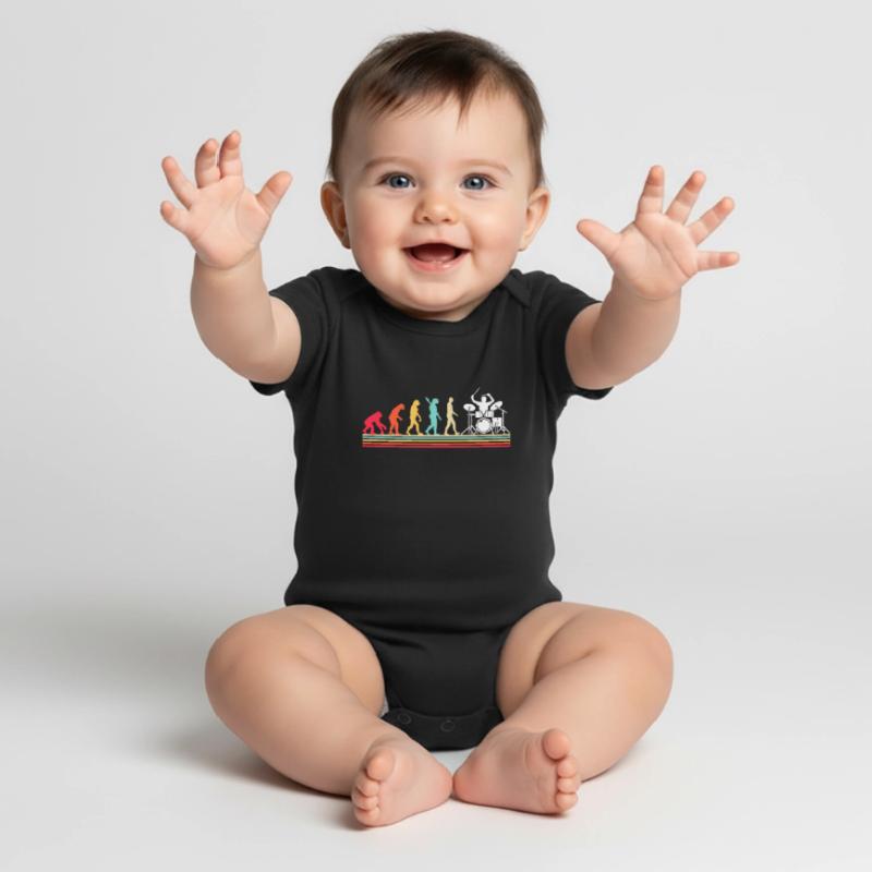 Drummer Evolution Drums Baby Premium short-sleeve bodysuit