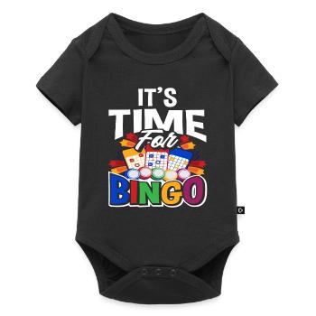 Bingo - Baby Premium Kurzarmbody - Schwarz - Vorne