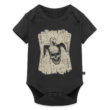 Joueur de poker Vintage Joker Card - Body à manches courtes Premium Bébé - noir - Devant