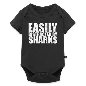 Shark Saying - Baby Premium short-sleeve bodysuit - black - Front