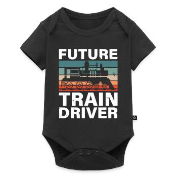 Railroad Train Engineer Future Train Driver - Baby Premium short-sleeve bodysuit - black - Front