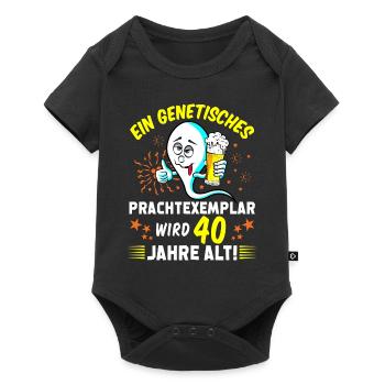 Vor 40 Jahren war ich mal der Schnellste Statement - Baby Premium Kurzarmbody - Schwarz - Vorne