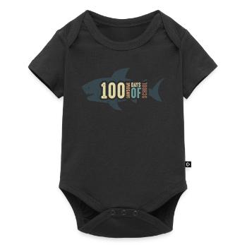 Jawsome Shark 100 Days Of School - Baby Premium short-sleeve bodysuit - black - Front