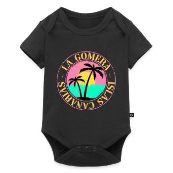 La Gomera Summer Sun Beach Sea Palm Trees - Baby Premium short-sleeve bodysuit - black - Front