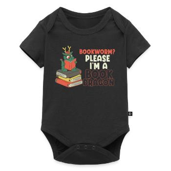 Bookworm, Please I Am A Book Dragon - Baby Premium short-sleeve bodysuit - black - Front