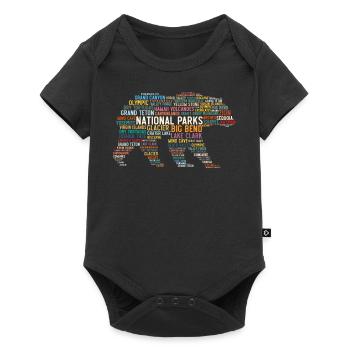 U.S. National Parks, Bear National Park - Baby Premium short-sleeve bodysuit - black - Front
