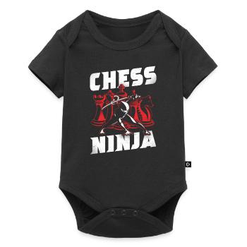 Chess Player Chess Piece Vintage - Baby Premium Kurzarmbody - Schwarz - Vorne