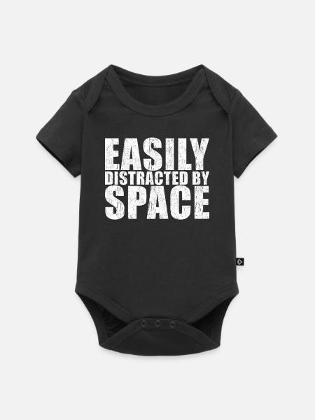 Space - Baby Premium Kurzarmbody - Schwarz