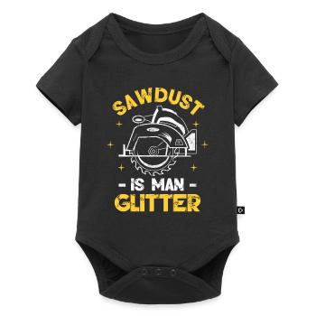 La sciure de bois est l’homme glitter - Body à manches courtes Premium Bébé - noir - Devant
