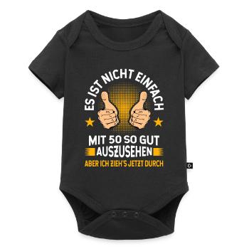 50 Geburtstag Mann - Baby Premium Kurzarmbody - Schwarz - Vorne