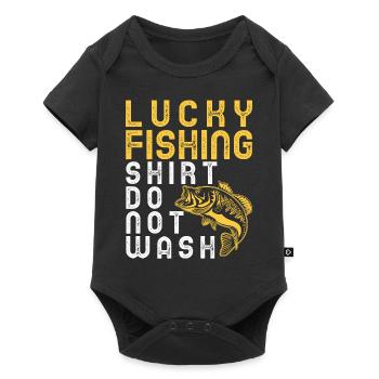 Funny Lucky Fishing Shirt Do Not Wash - Baby Premium short-sleeve bodysuit - black - Front