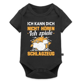 Schlagzeuger Drummer Schlagzeug spielen - Baby Premium Kurzarmbody - Schwarz - Vorne