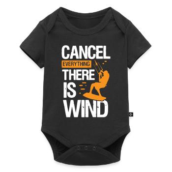 Kitesurfeur, Planche à voile, Kite - Body à manches courtes Premium Bébé - noir - Devant