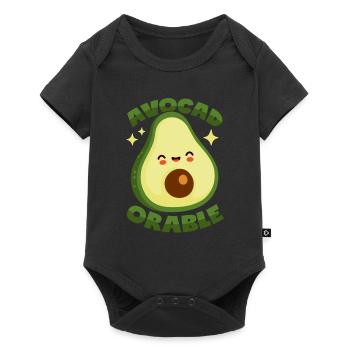 Jeu de mots avocat - Body à manches courtes Premium Bébé - noir - Devant