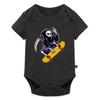 Skater Skatboarder Skaten Vintage Sport Skateboard - Baby Premium Kurzarmbody - Schwarz - Vorne