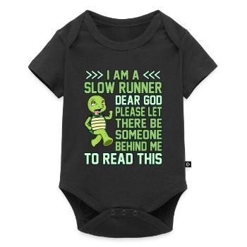 Je suis un coureur lent Tortue Semi-marathon courir - Body à manches courtes Premium Bébé - noir - Devant