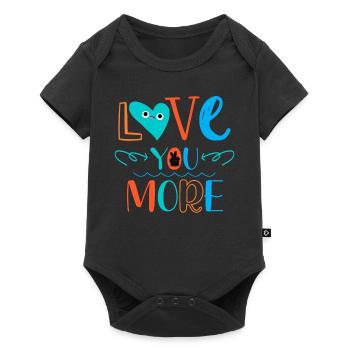 I love you more - Baby Premium short-sleeve bodysuit - black - Front