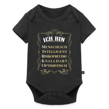 Für den besten Menschen - Ich bin Mirko - Baby Premium Kurzarmbody - Schwarz - Vorne