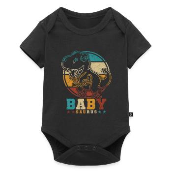 BabySaurus T-Rex Bébé Dinosaure Bébé Dino Bébé - Body à manches courtes Premium Bébé - noir - Devant