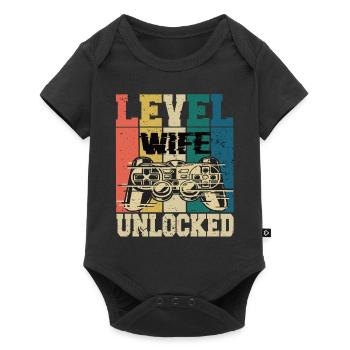 Level Wife Unlocked - Baby Premium short-sleeve bodysuit - black - Front