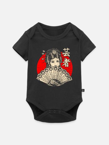 Japan Geisha - Baby Premium Kurzarmbody - Schwarz