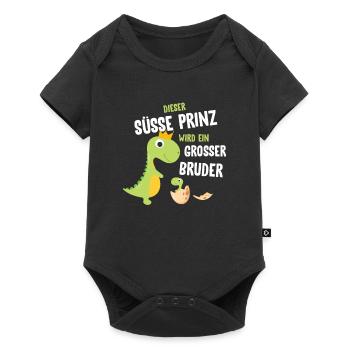 Großer Bruder - Baby Premium Kurzarmbody - Schwarz - Vorne