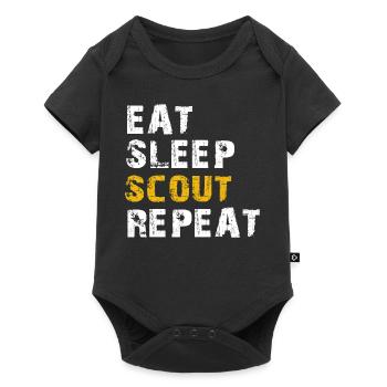 eat sleep scout - Baby Premium short-sleeve bodysuit - black - Front