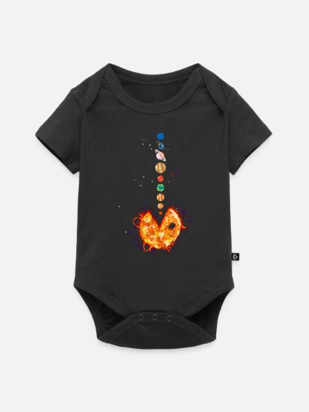 Sonnensystem, Sonnenplaneten, Astrologie - Baby Premium Kurzarmbody - Schwarz