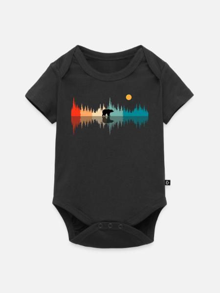 Klangwellen Natur, Audiophile - Baby Premium Kurzarmbody - Schwarz