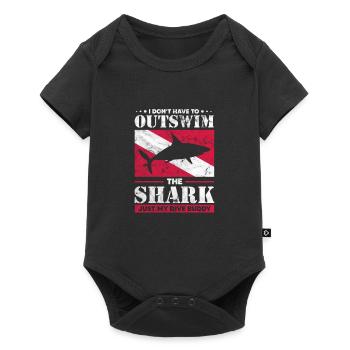 Shark Sharks Shark Fin Shark Sea Gift - Baby Premium short-sleeve bodysuit - black - Front