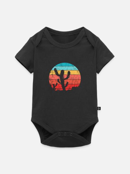 Kaktus - Baby Premium Kurzarmbody - Schwarz