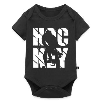 Hockey Design Ice Hockey Und Hockey - Baby Premium Kurzarmbody - Schwarz - Vorne