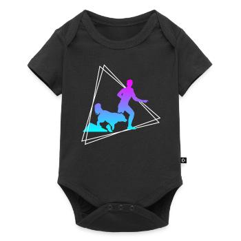Dog Training Dog Education Retro Gift - Baby Premium short-sleeve bodysuit - black - Front