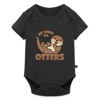 Jeu de mots sur la loutre - Body à manches courtes Premium Bébé - noir - Devant