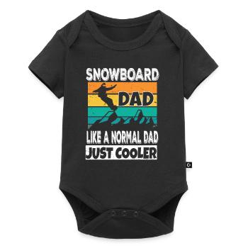 Snowboard Dad Like A Normal Dad Just Cooler Ski Sn - Baby Premium Kurzarmbody - Schwarz - Vorne