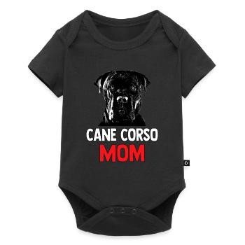 Chien Mama Puppy Maman Cane Corso - Body à manches courtes Premium Bébé - noir - Devant