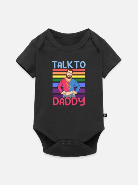Gay Daddy Vintage Talk To Daddy - Baby Premium short-sleeve bodysuit - black