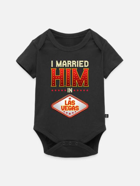 Las Vegas Hochzeit - Baby Premium Kurzarmbody - Schwarz