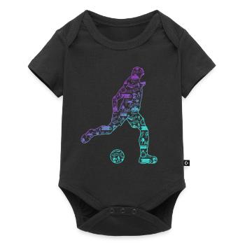 Football, Footballer, Football child - Baby Premium short-sleeve bodysuit - black - Front