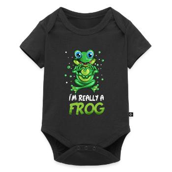 Frog I'm really a Frog Toads Heart Frog Breeding - Baby Premium short-sleeve bodysuit - black - Front