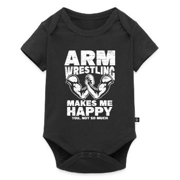 Arm wrestling - Baby Premium short-sleeve bodysuit - black - Front