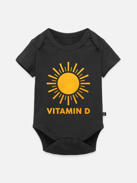 Vitamin D - Baby Premium Kurzarmbody - Schwarz