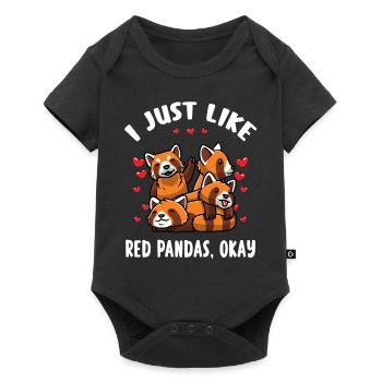 Kawaii Red Panda - Baby Premium short-sleeve bodysuit - black - Front