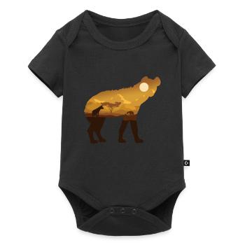 Safari hyène - Body à manches courtes Premium Bébé - noir - Devant