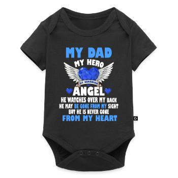my dad my hero - Baby Premium short-sleeve bodysuit - black - Front