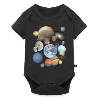 Planètes Système Solaire Galaxie Univers Espace - Body à manches courtes Premium Bébé - noir - Devant