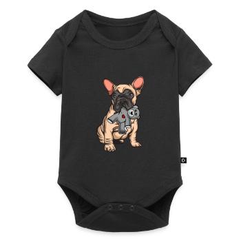 Französische Bulldoge Français Bulldog - Body à manches courtes Premium Bébé - noir - Devant